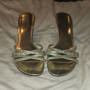 Rampage Silver Strappy Heels